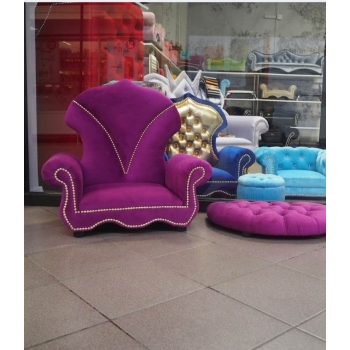Mały fotelik tron glamour 100 kolorów